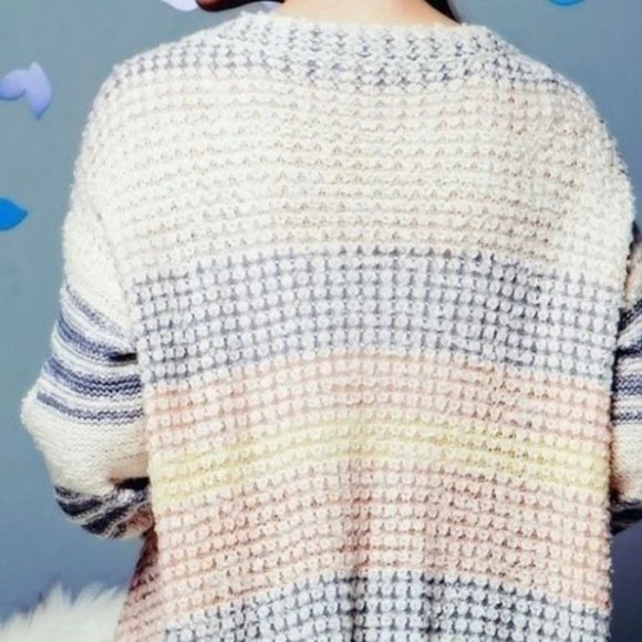 ✨4X HP✨ Oversized Boyfriend Striped Open Cardigan - M/L - Picture 8 of 15